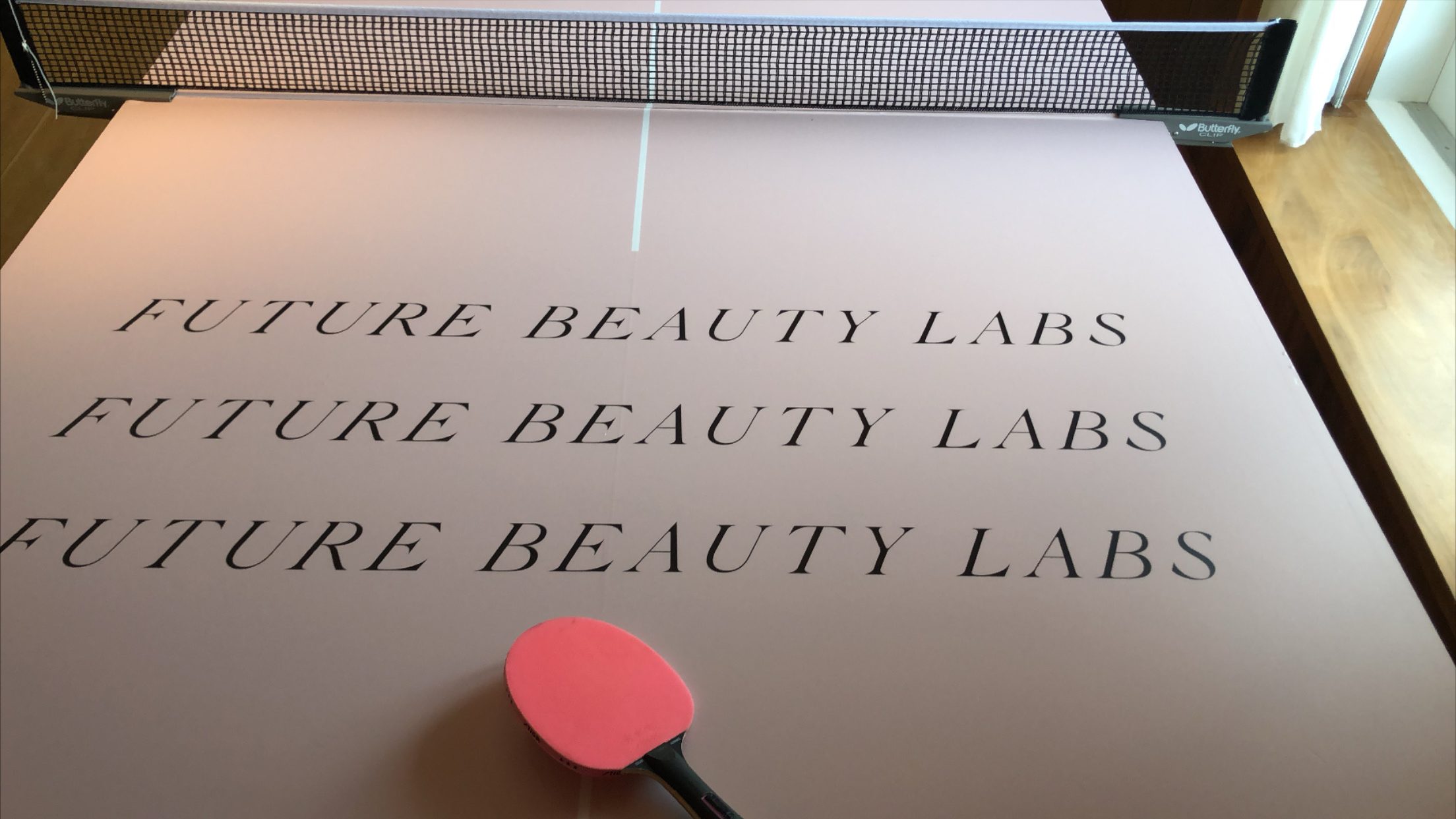 Future Beauty Labs branded table tennis